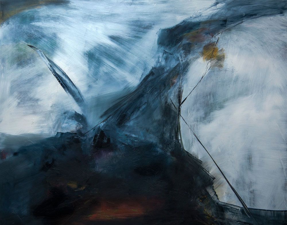 Sally Cole, (b.1949), Walking West, 2018, oil on canvas, 122 x 152 cm